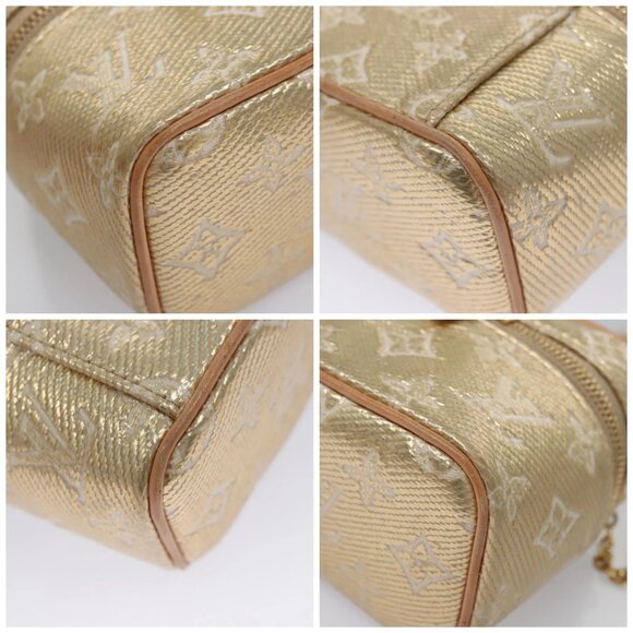 LOUIS VUITTON Monogram Laminated Jacquard Microvanity Gold M22920 LV Auth EC760S - Picture 14 of 16